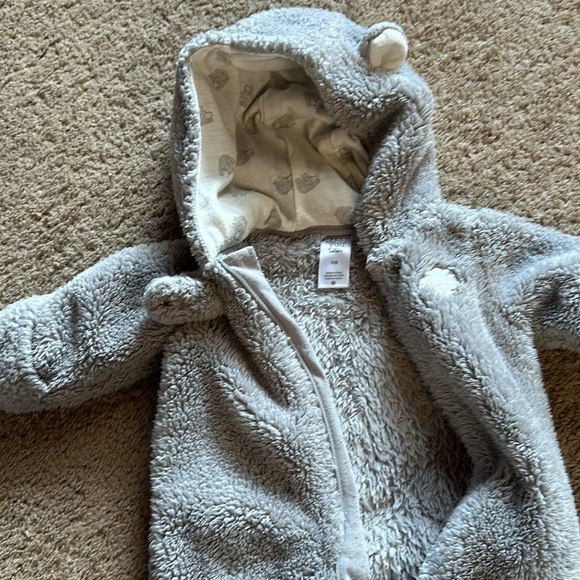 Sherpa hooded newborn footsie - Picture 2 of 5